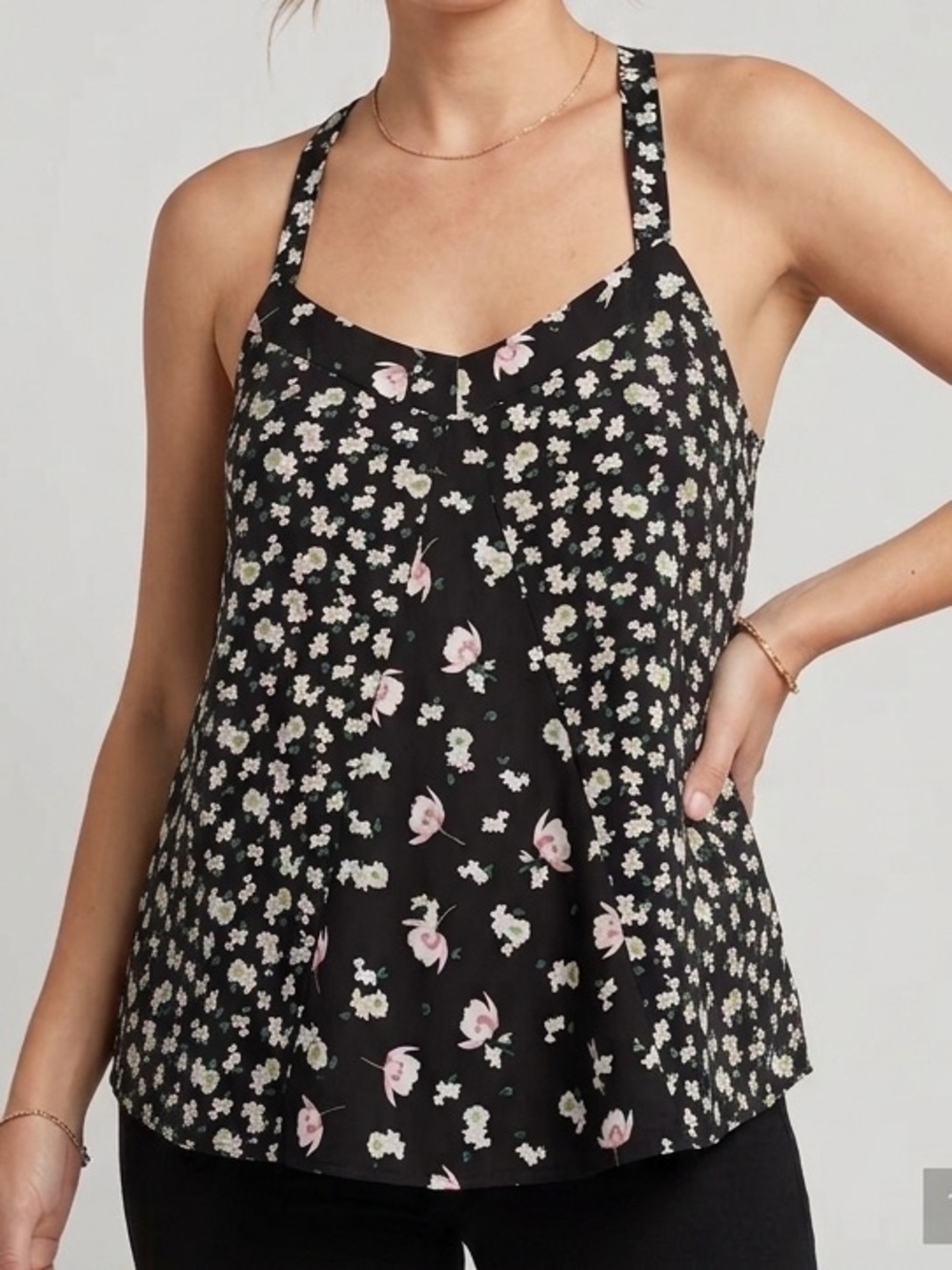 Lauren Conrad Floral Racer Back Tank top